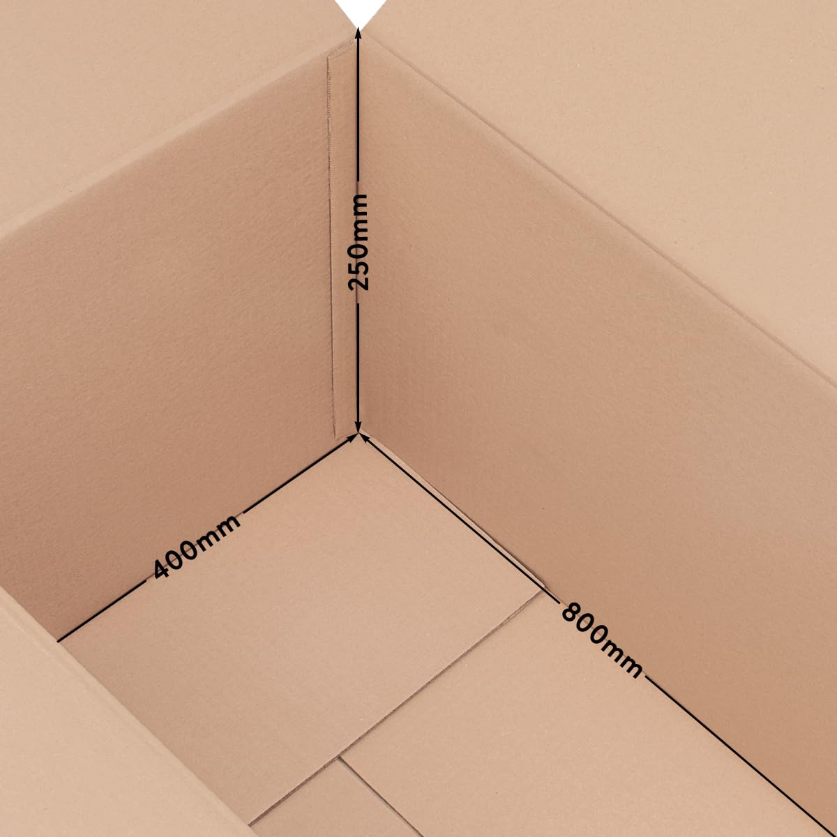 verpacking Faltkartons 800 x 400 x 250 mm Braun (Außenmaß 805 x 405 x 260 mm) KK 190 1-wellig Versandkarton für mittelgroße Waren DHL Paket DPD GLS Hermes Kartons (30 Stück)