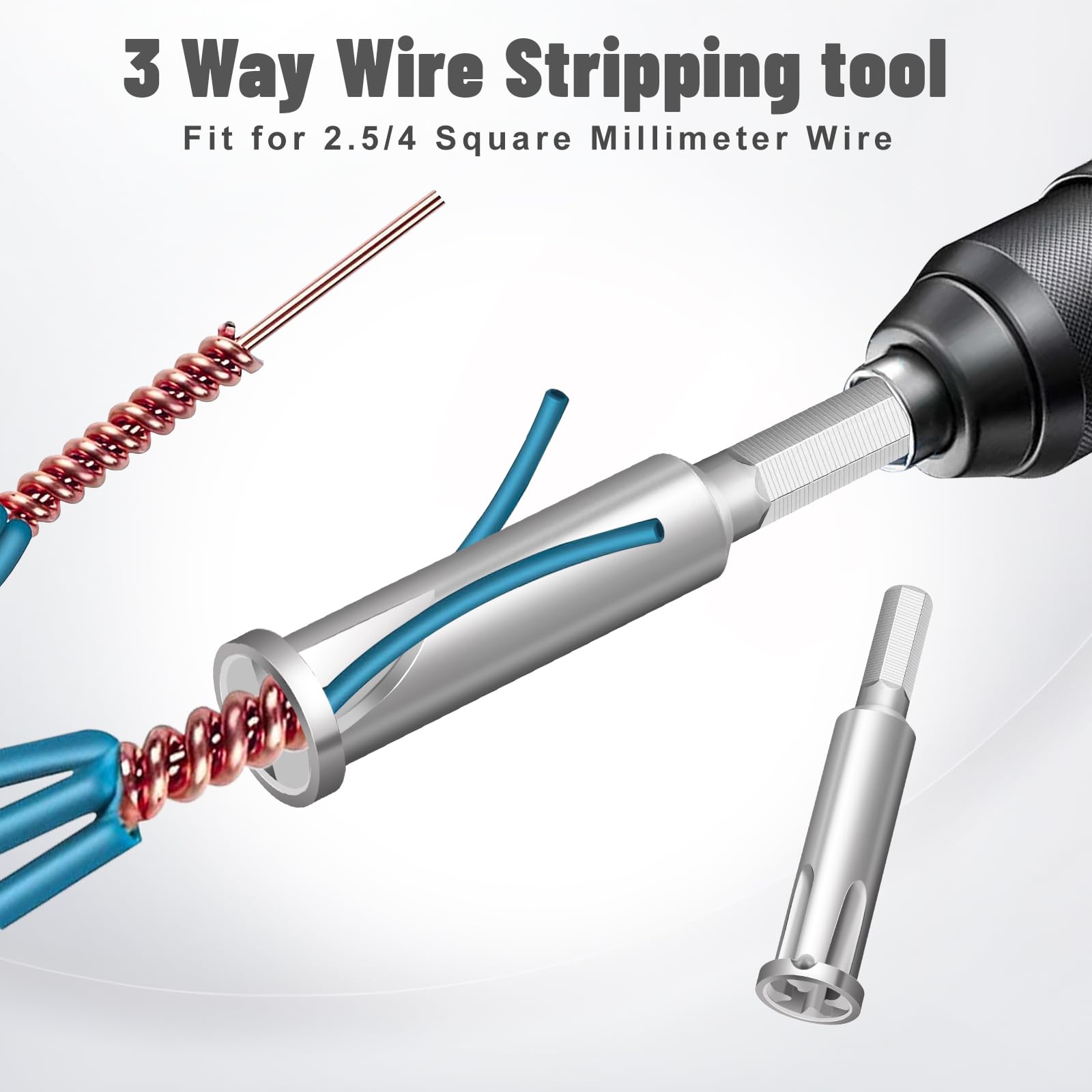4 Pcs Wire Twister Tool for Drill, Wire Stripper and Nut Driver Set — Amazon image 7