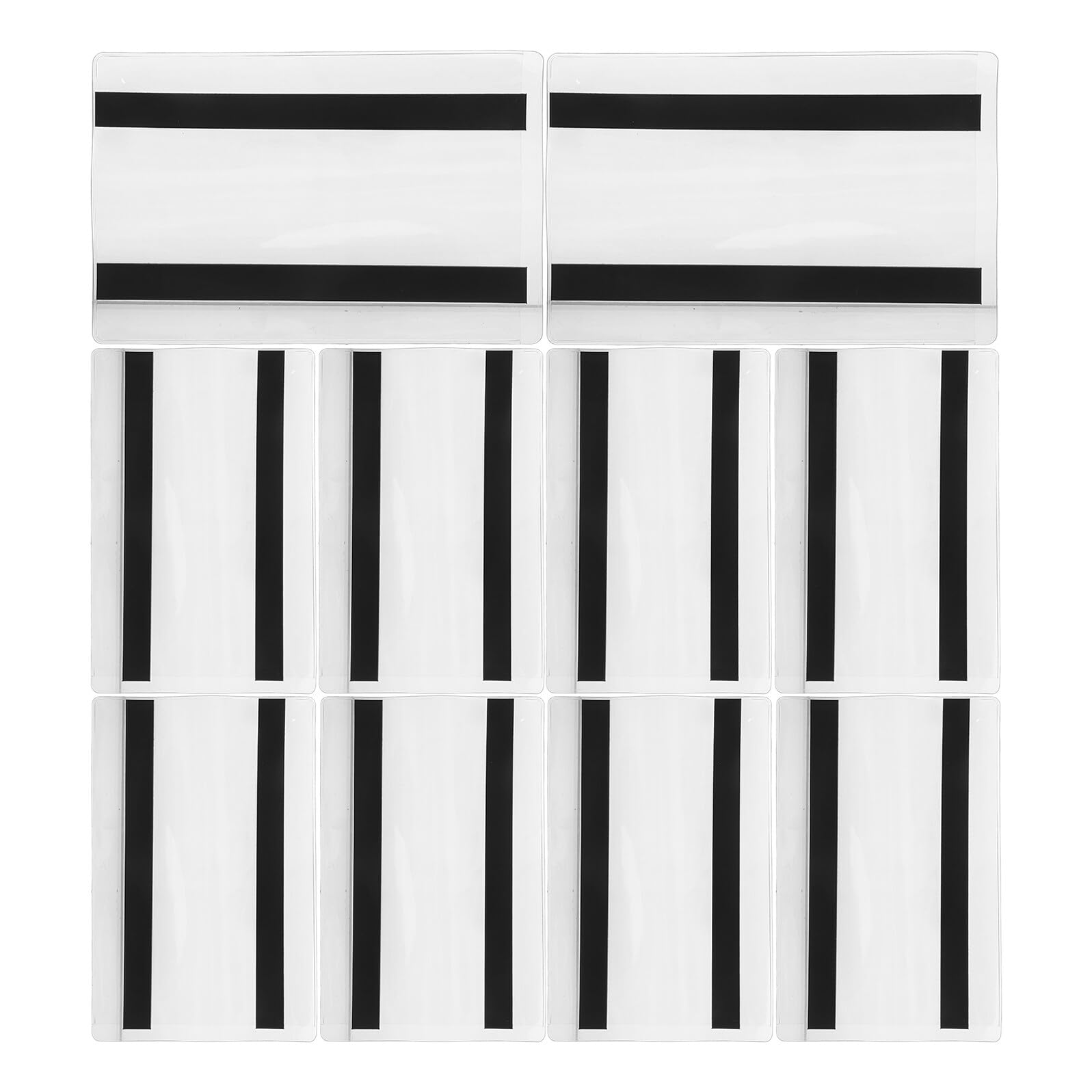 ifundom Porta Etichette Magnetiche Trasparenti 152X98Mm Set da 10 Pezzi Copri Cartellini Prezzi Impermeabili e Resistenti per Supermercati Protettore per Tessere di Previdenza Sociale e