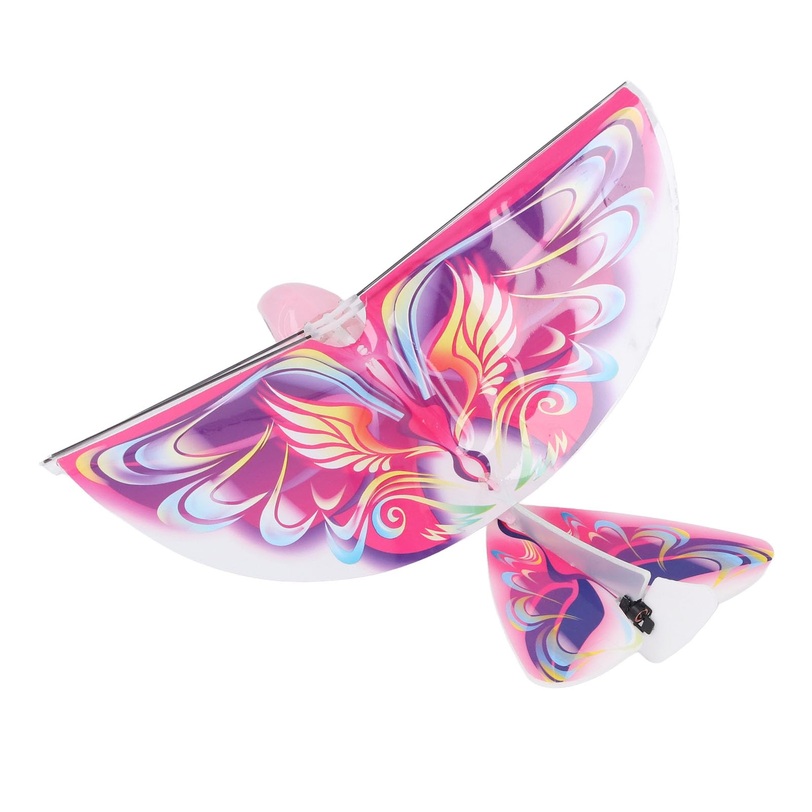 Srliya Elektronischer Fliegender Vogel, Fliegendes RC-Vogelspielzeug, 2,4 GHz, USB-Aufladung, LED, Bionische Schlagflügel, Vogel für Drinnen und Draußen (Rose)