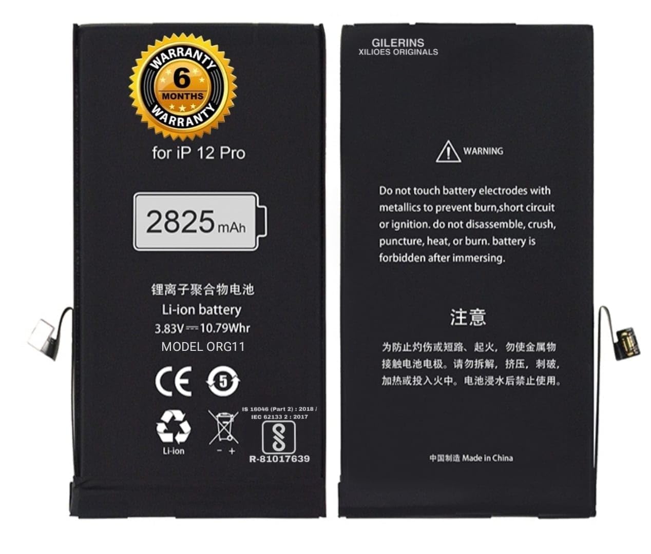 Original Battery for iPhone 12 pro [2815mAh] Battery with 6 Month