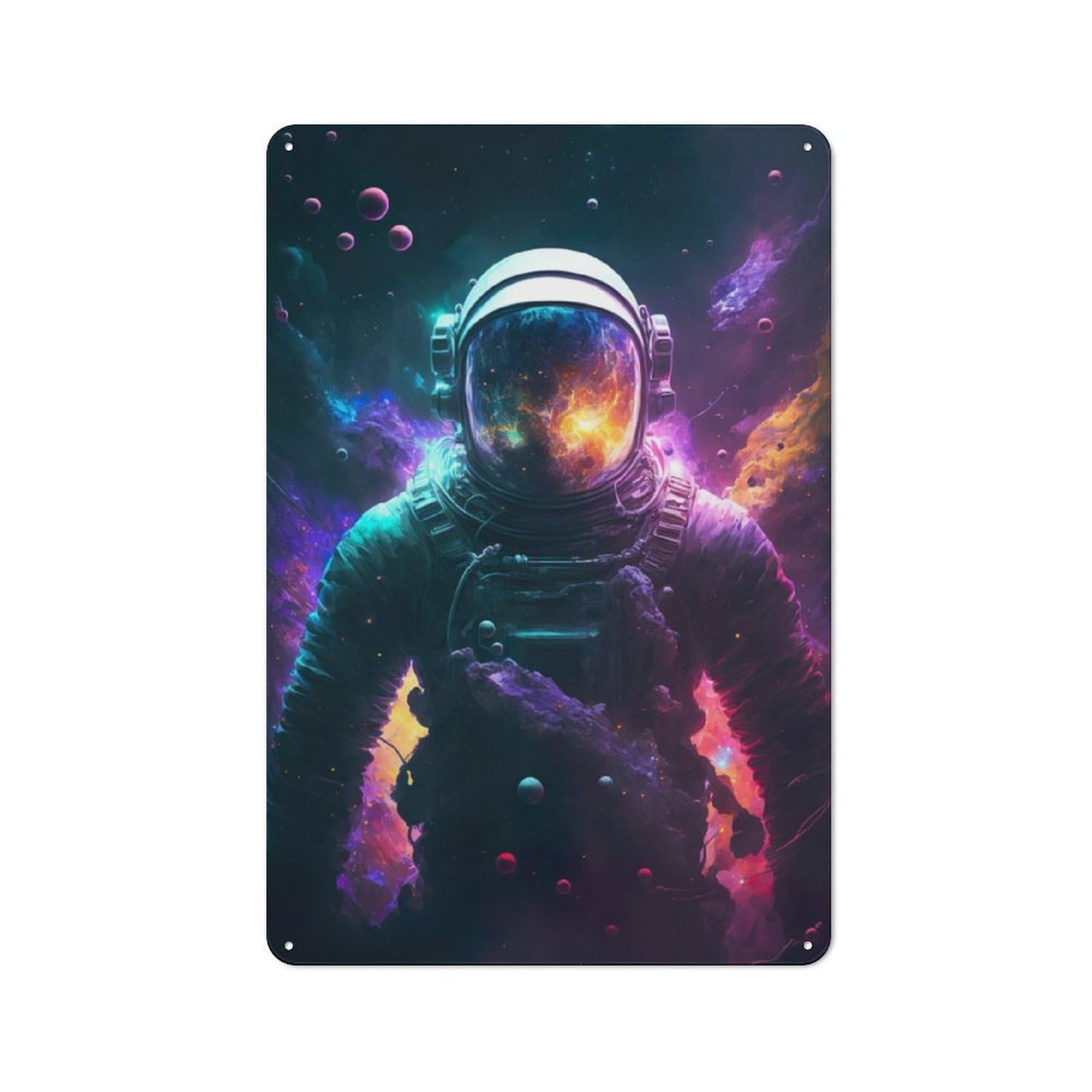Junmoney Mystic Astronaut Retro Tin Sign 30X20cm For Man Cave Or Games Room, A Decorative Christmas Gift For Leisure-Room Decor Enthusiasts