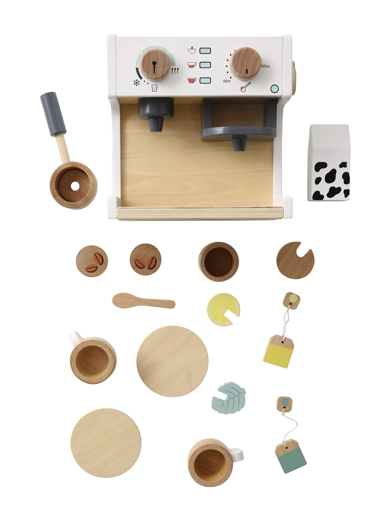 VERTBAUDET Jouet Enfant Machine à Café et à Thé Bois FSC Multicolore TU