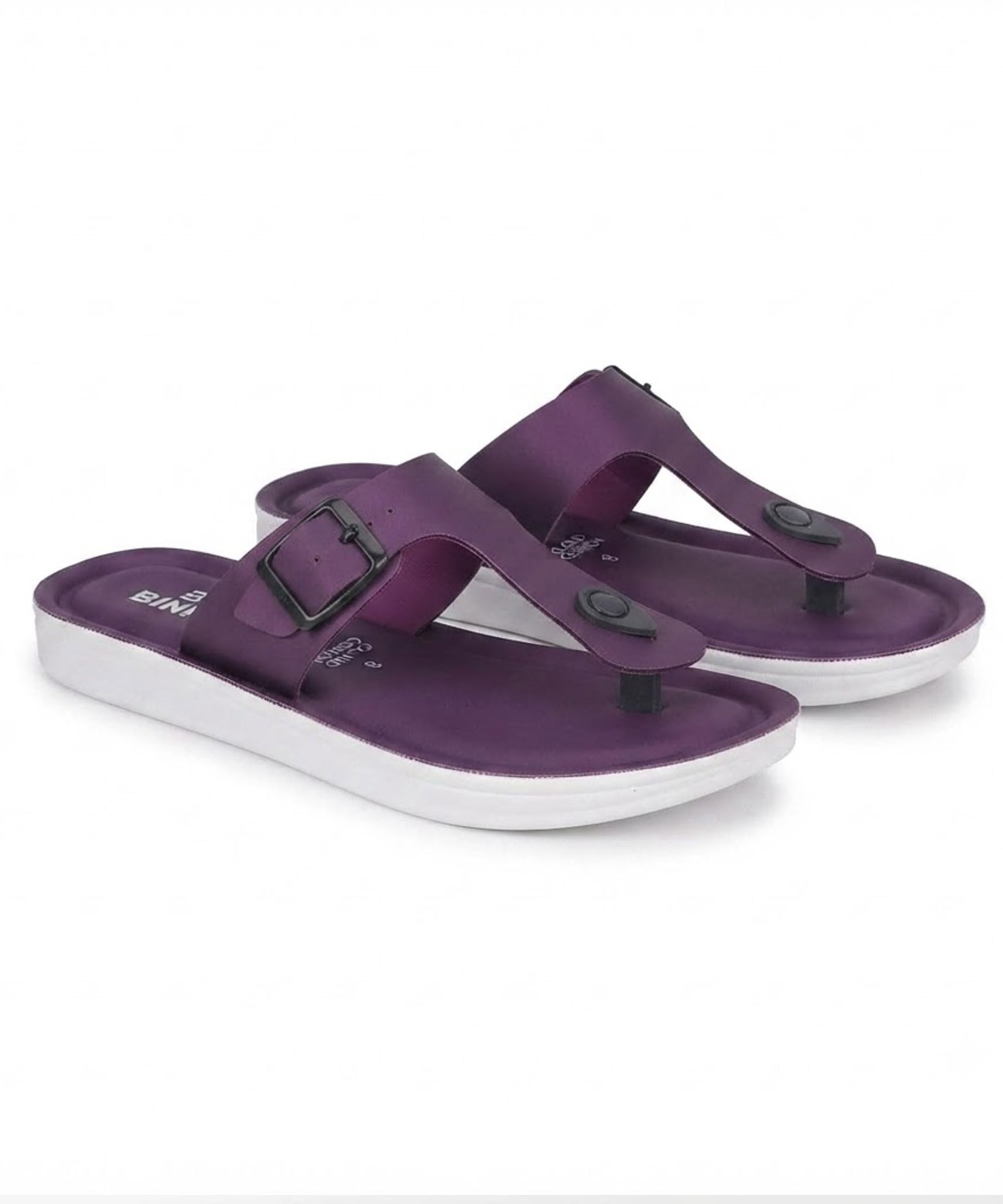 binny Women's PU Toe Ring Sandals | Adjustable Buckle Comfort Flats | Lightweight Anti-Slip Casual Slippers-picture-23