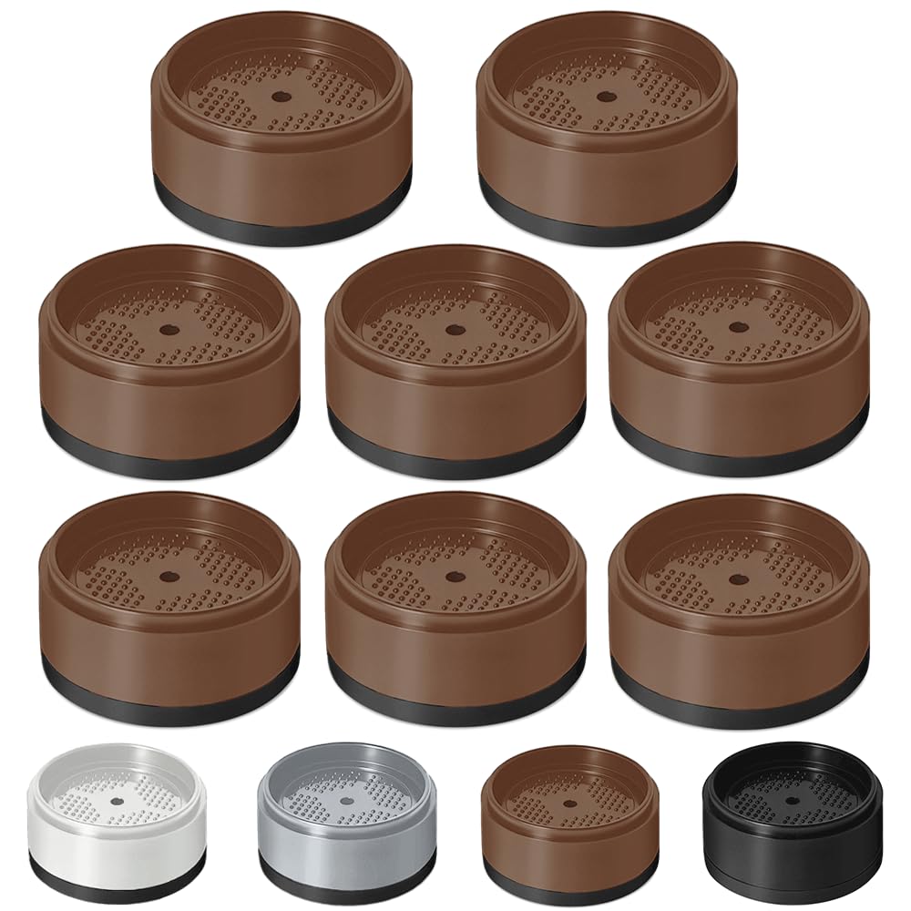 Photo 1 of *** 7 PACK *** Bed Risers 1 inch, 2 inch, 3 inch, 4 inch Heavy Duty, Adjustable Furniture Riser for Table Desk Couch Sofa Chair Refrigerator Washing Machine, Stackable Bed Raisers Blocks (Brown 8 Pack, 1 inch)