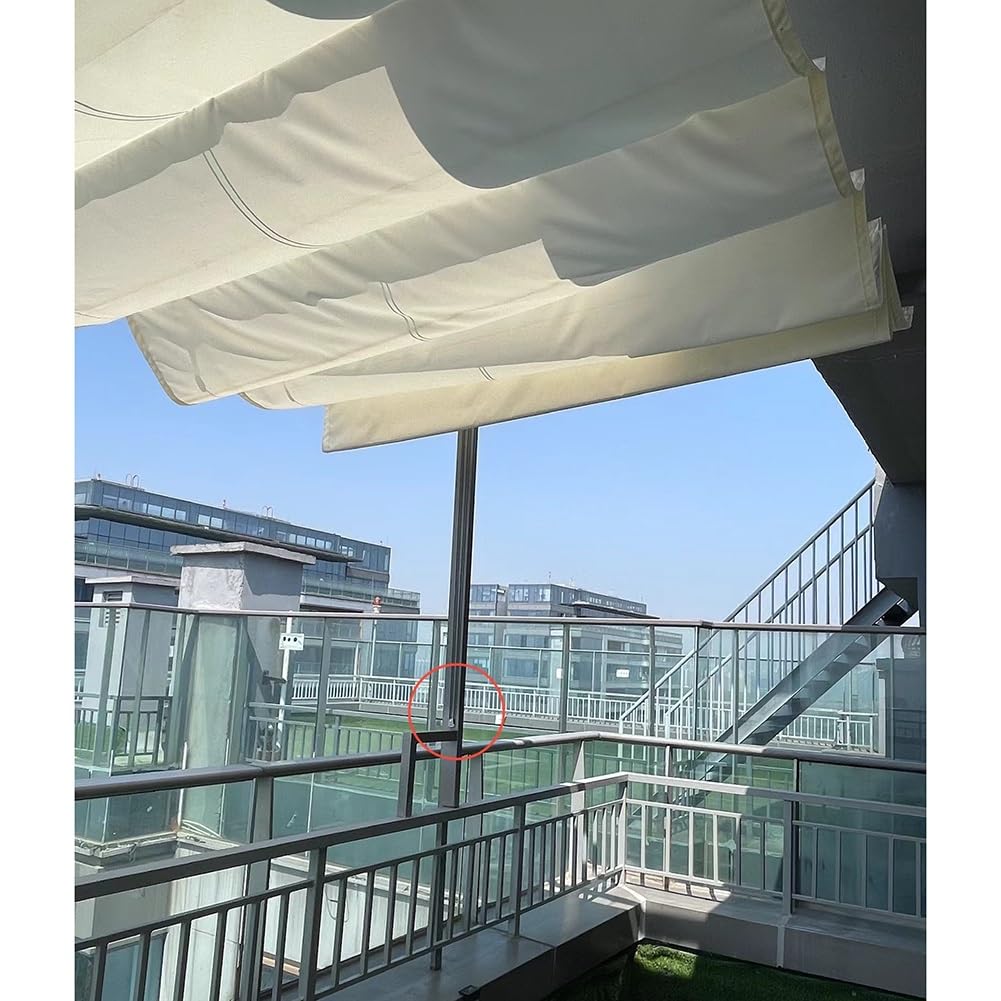 Voile D'ombrage Rétractable, Couverture De Toit Pour Pergola Extérieure, Auvents Coulissants, Protection Solaire Pour Terrasse Extérieure