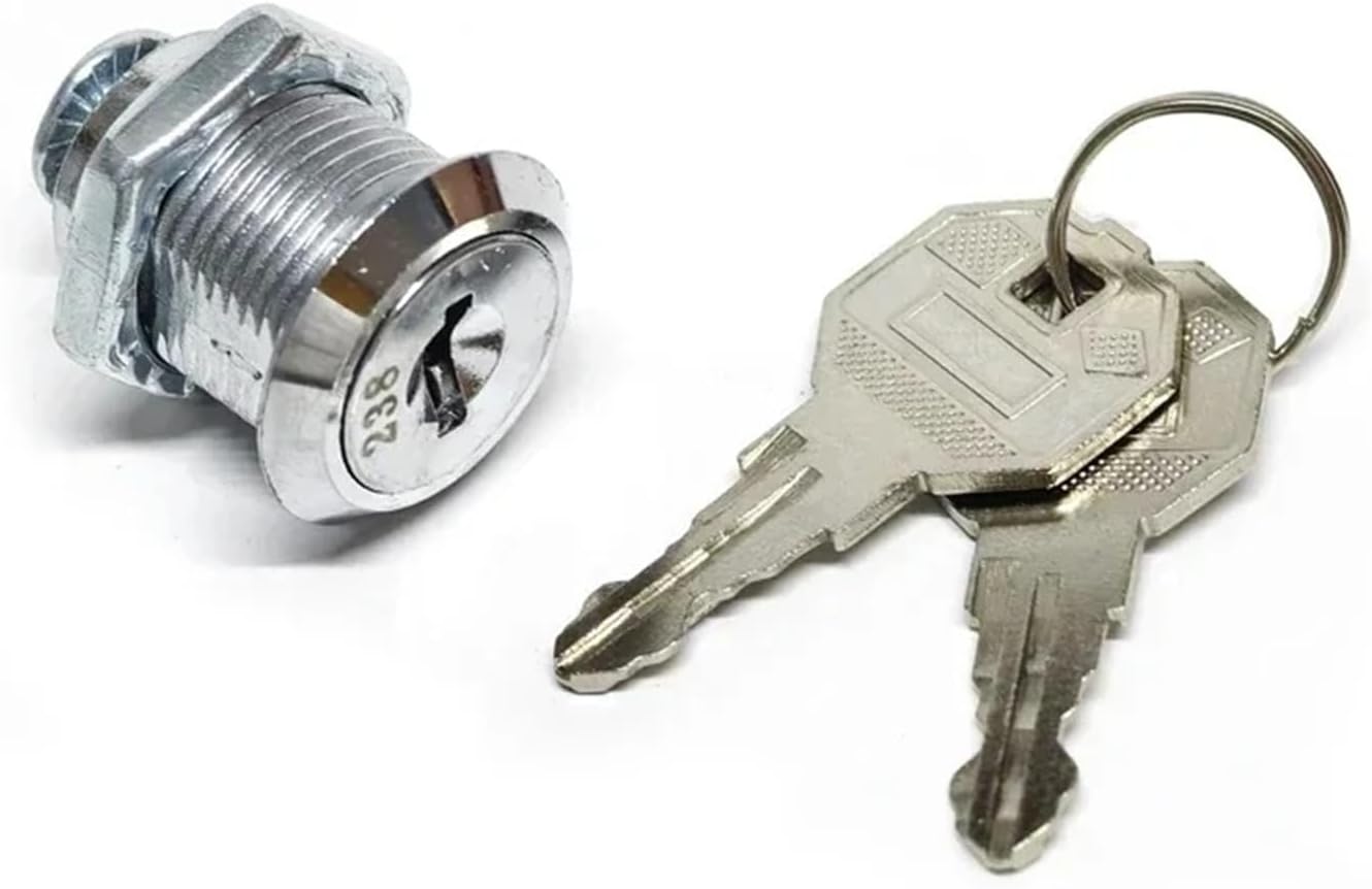 Cam Lock with Metal Key for Door Mailbox Cinet Tool Box Gym Locker Furniture Drawer Hardware HJ01 G1 1Pcs(Key Different x 35mm)