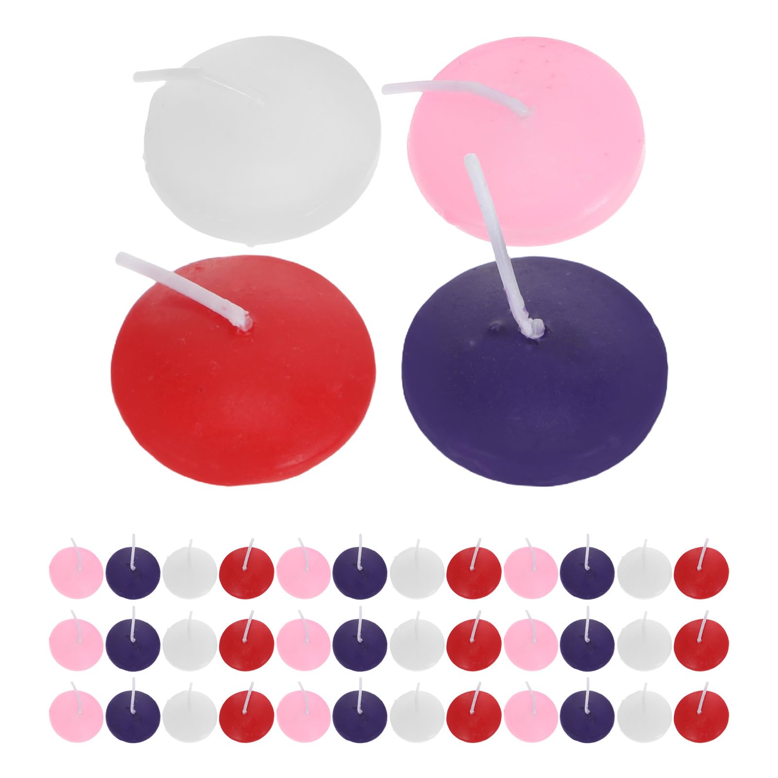 Set di 40 candele galleggianti per piscina, piccole candele votive tealight per centrotavola di compleanno, eventi, hotel, ristoranti, casa, vasi, 3,8 cm