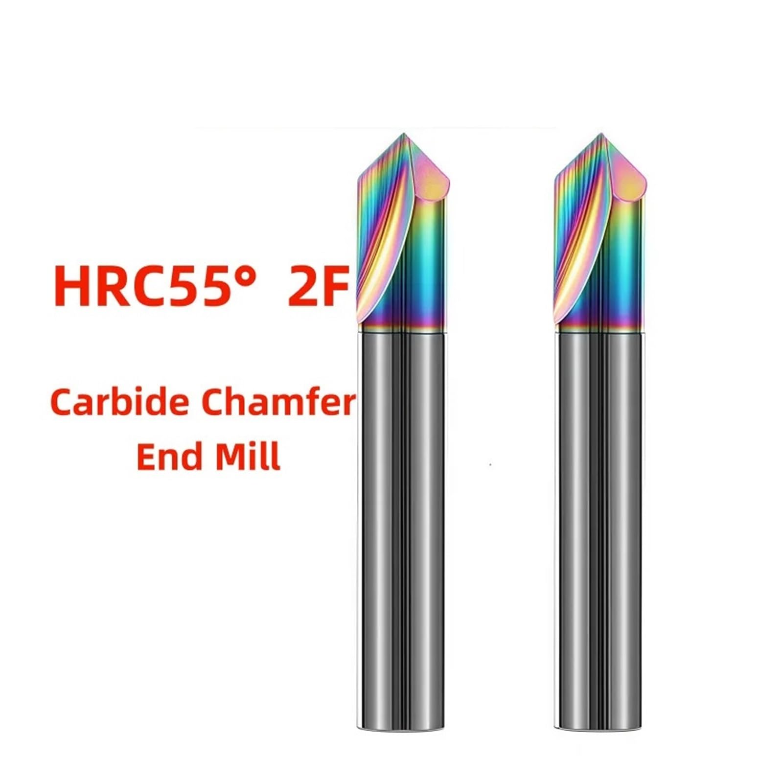 Juego de Brocas avellanadas HRC55 carburo tungsteno Acero, Fresa Biselado 90 Grados for Herramienta Tallado Aluminio(3x3Dx50Lx90deg,1PCS)