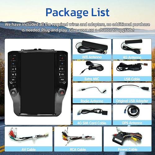 Miniatura 8 de Android 11 Snapdragon 665 Radio estéreo para coche Dodge Ram 2019 2020 2021 2022 2023 Auto Audio 12.1 pulgadas Multimedia Video Player GPS