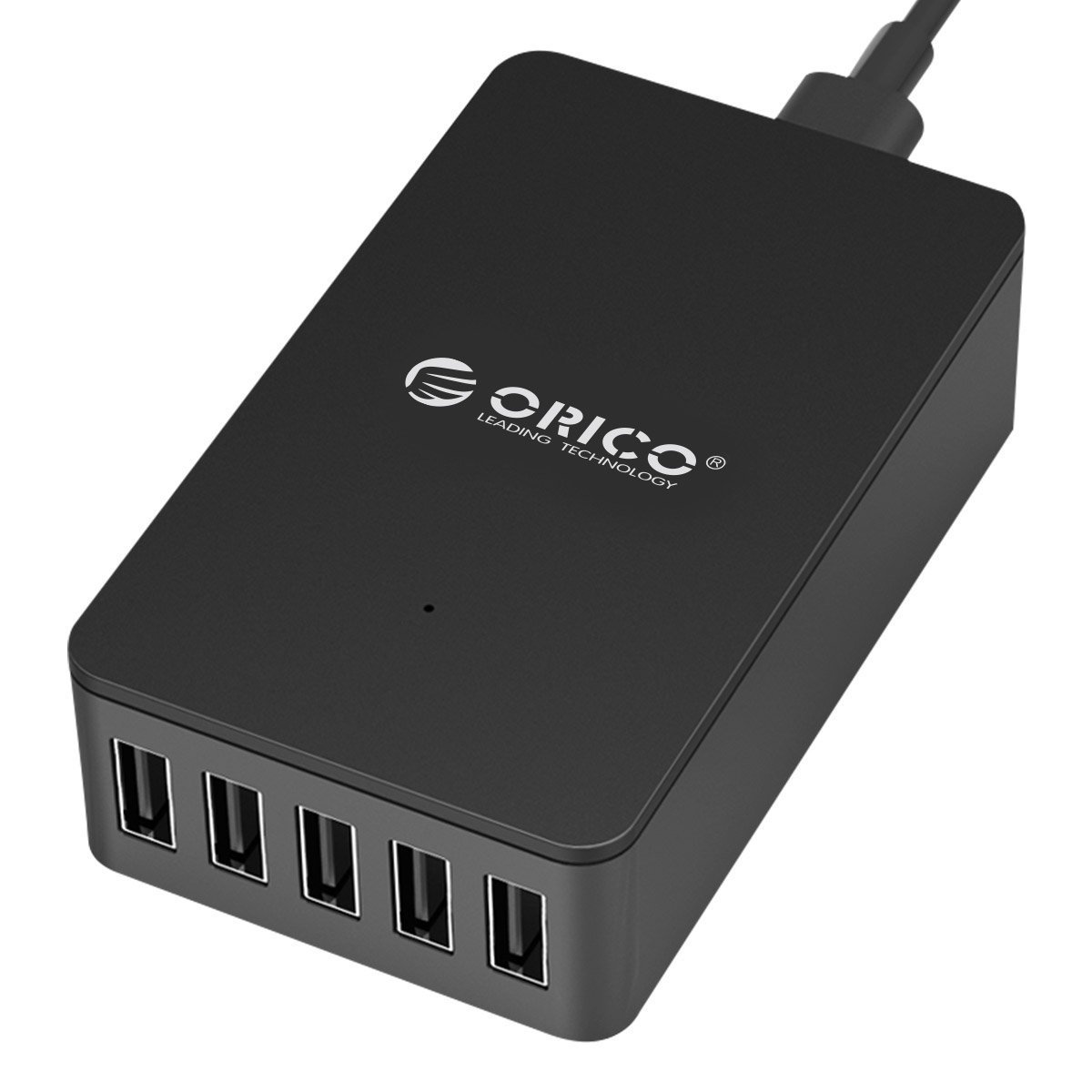 ORICO 5 Ports USB Charger Hub, 40W Multi Port 2.4A USB Fast Charging Hub Desktop Charger Station with 1.2 m UK Mains Plug Portable Power Adapter