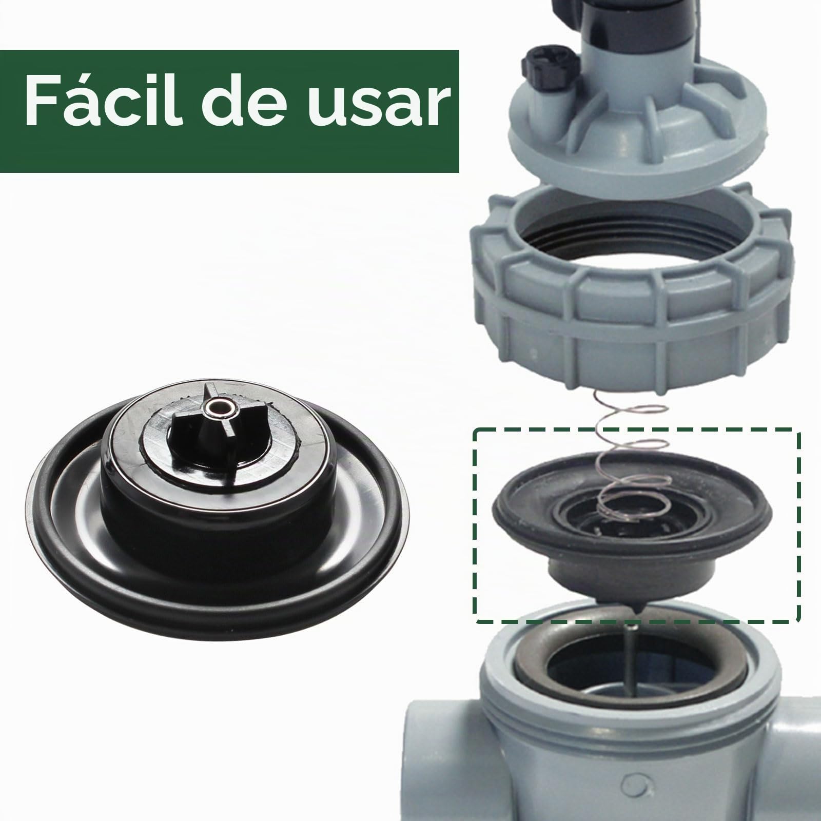 Diafragma de válvula de repuesto de 3/10.2 cm - 2.5 cm | 100236 para Irritrol 2400, 2600,2700DPR, paquete de 2