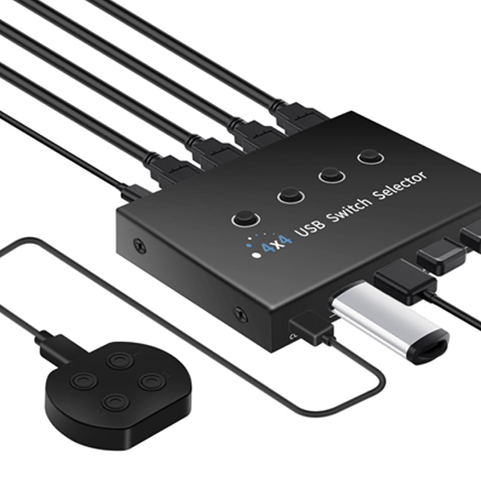 Der USB-Hub-Switcher aus Legierung ermöglicht es mehreren Computern, Drucker zu teilen, schnelle Übertragung, Legierungs-USB-Hub-Switcher ermöglicht es mehreren Computern, Drucker schnell zu