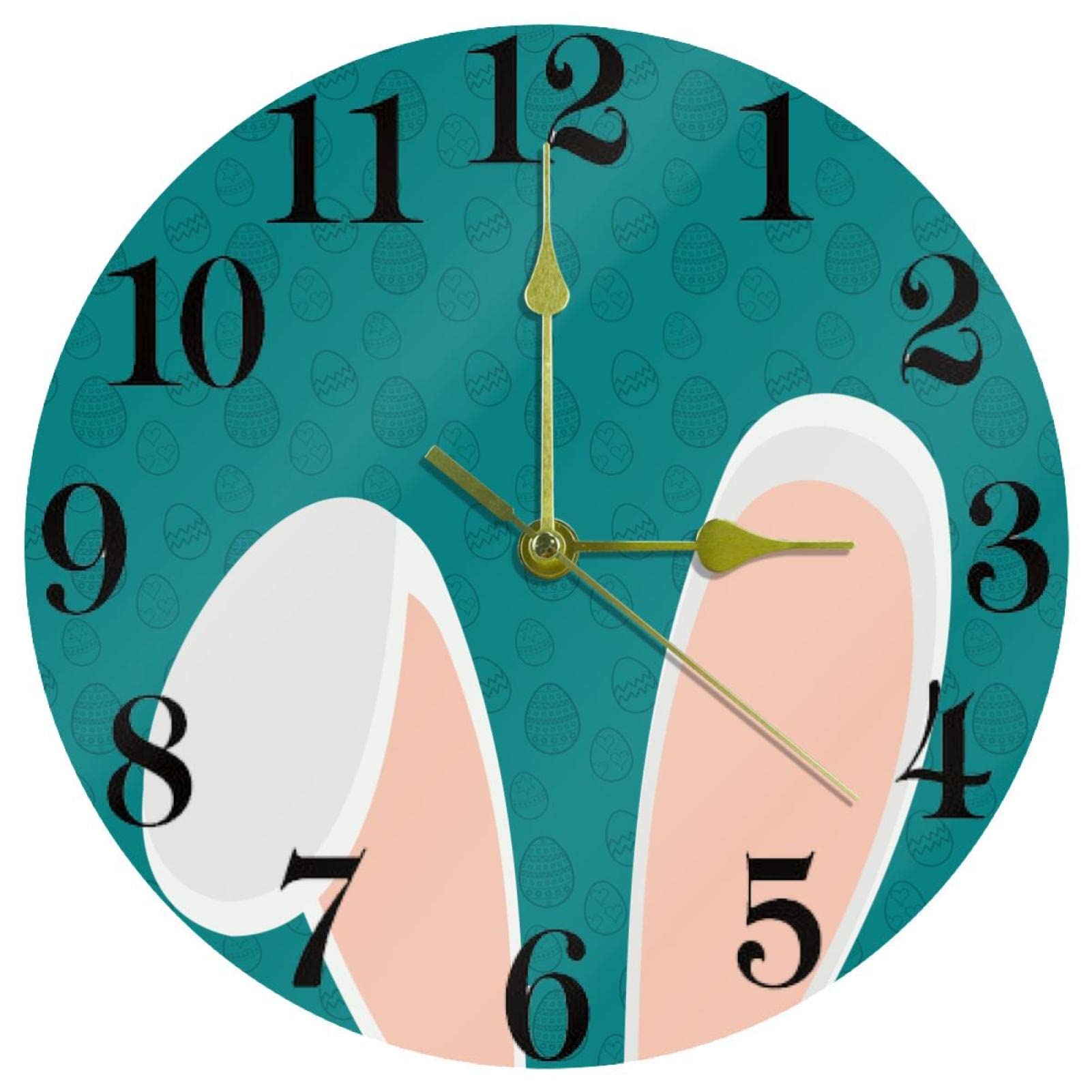 Horloge murale ronde à quartz sans tic-tac pour bureau calme