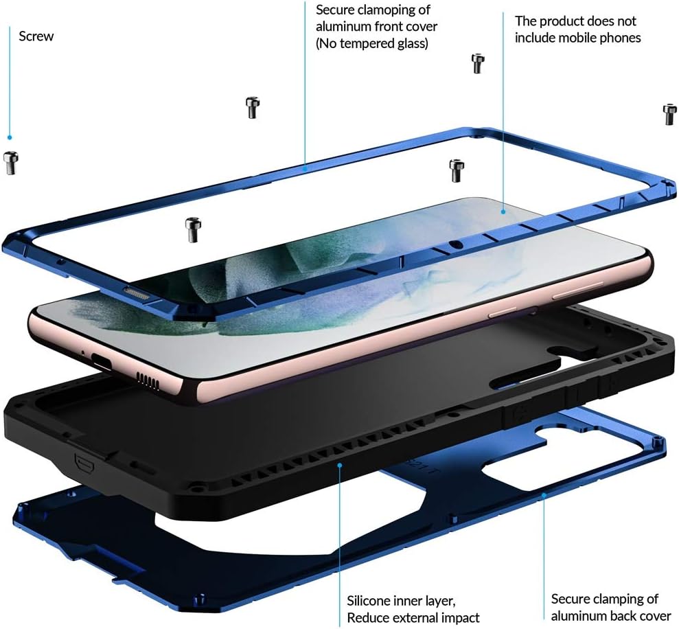 Tор Rаtеd Feitenn Rugged Shockproof Case for Samsung Galaxy S21 Plus Metal Bumper, Heavy Duty Cover Armor Military Rubber Silicone Defender Men Outdoor Gift Shell for Samsung Galaxy S21 Plus 5G 2021 - Blue Flаѕh Dеаlѕ - 80% оƒƒ Feitenn Rugged Shockproof Case for Samsung Galaxy S21 Plus Metal Bumper, Heavy Duty Cover Armor Military Rubber Silicone Defender Men Outdoor Gift Shell for Samsung Galaxy S21 Plus 5G 2021 - Blue
