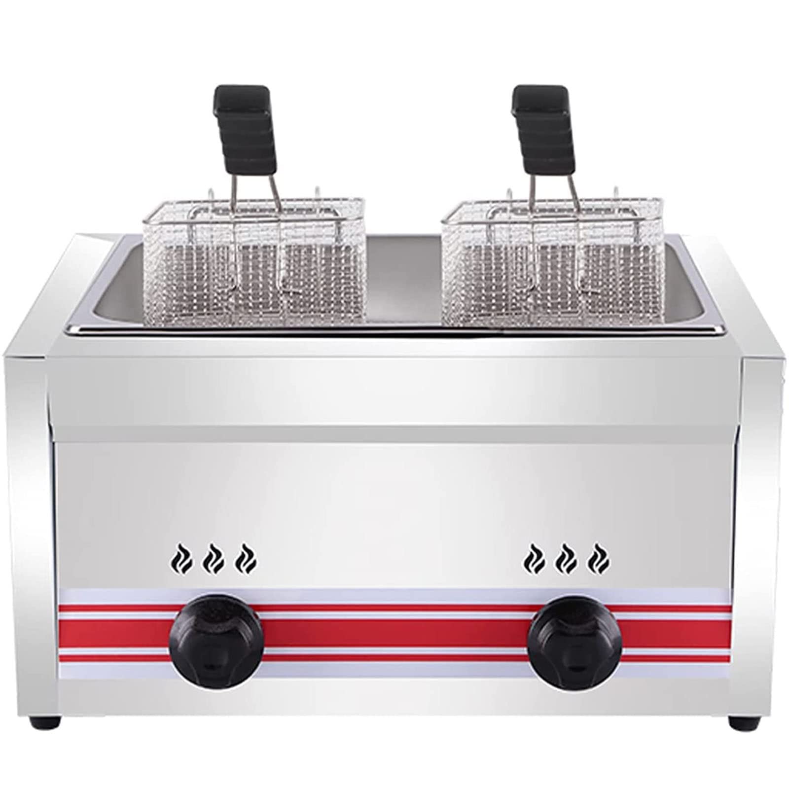 Friteuse professionnelle à gaz pour la cuisine à domicile et les grands repas