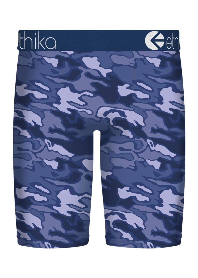 Ethika Herren-Boxershorts, Blau (Crush Camouflage)