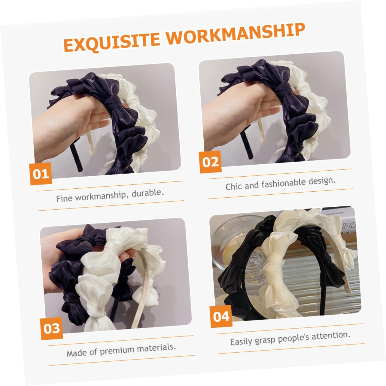 FRCOLOR 5 Diademas Elegantes Con Lazo Para El Pelo Para Mujer Herramienta De Peinado Para Fiestas Y Festivales.