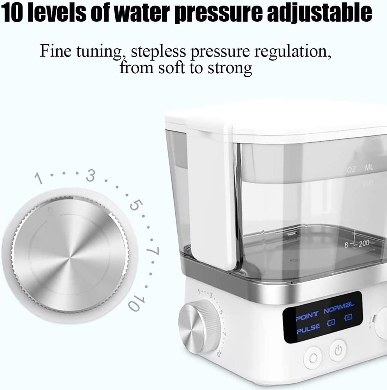 CEEBUS Sistema De Irrigación De Senos Nasales Eléctrico, Irrigador Nasal Portátil, Tres Modos Y 10 Niveles De Presión De Agua Ajustable, Tanque De Agua Extraíble, para Senos Paranasales