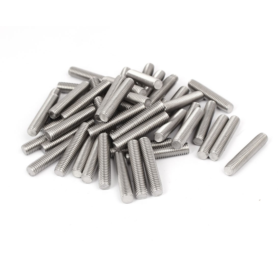 Uxcell Silver Sourcingmap M8 X 40Mm 304 Stainless Steel Fully Threaded Rods Bar Studs Fasteners 50 Pcs