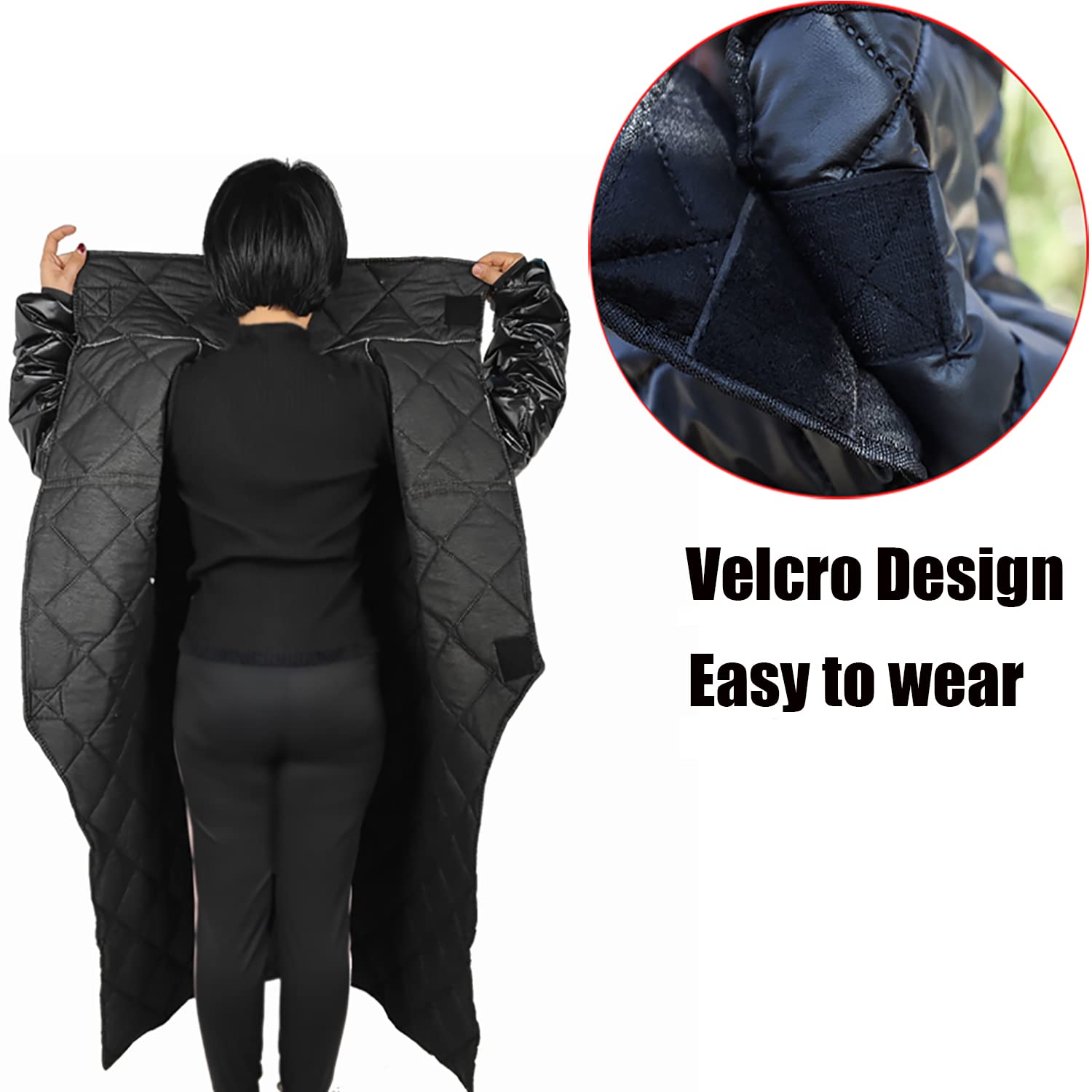 Manta cálida y Resistente al Viento para Silla de Ruedas, Impermeable, con Forro Polar, Universal para sillas de Ruedas manuales y eléctricas, Scooters de Movilidad y Scooters eléc