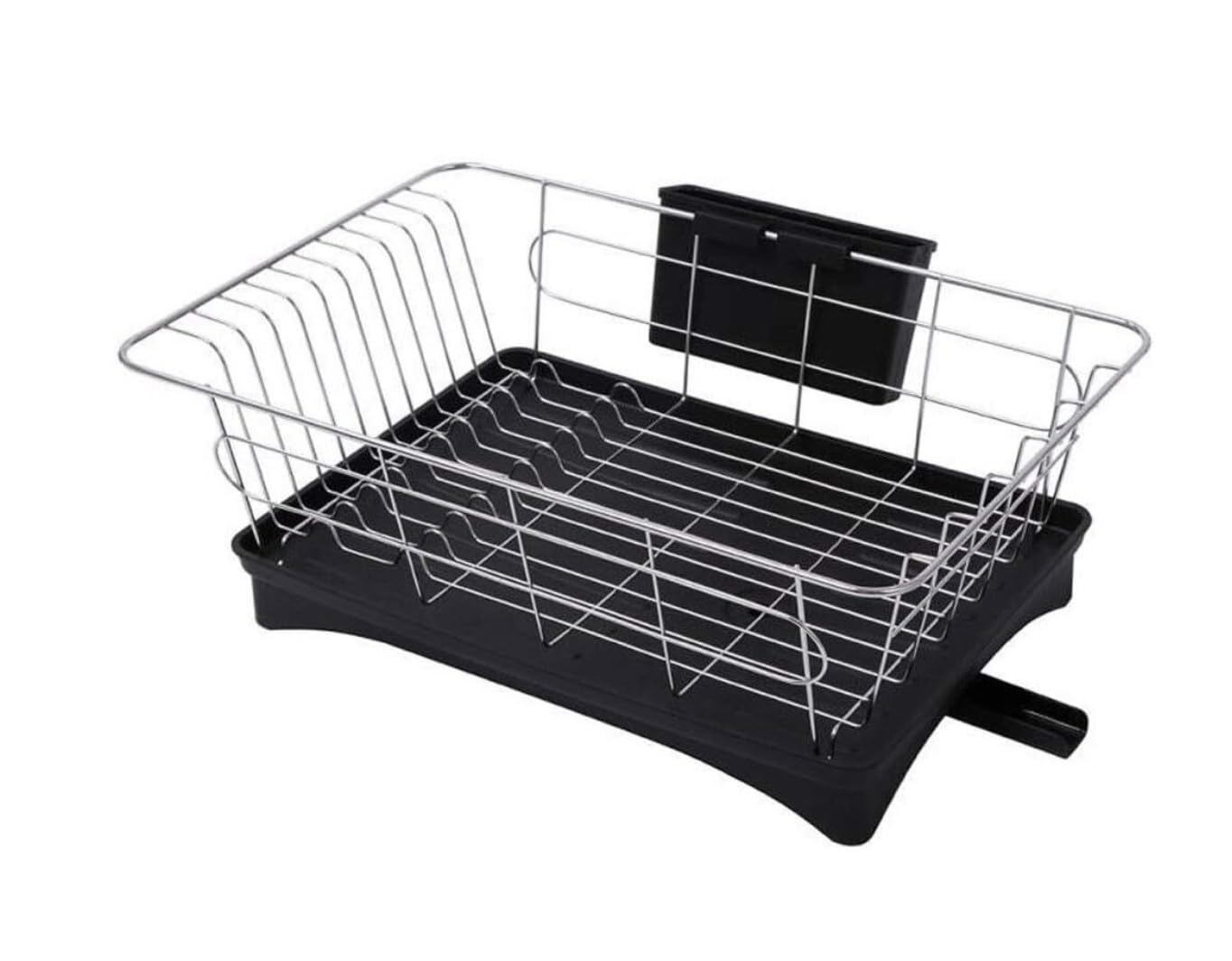Escurreplatos Estante para Platos De Acero Inoxidable, para Cubiertos Metal para Cocina, para, Almacenamiento con Bandeja Goteo Y Cesta para Organización Cocina