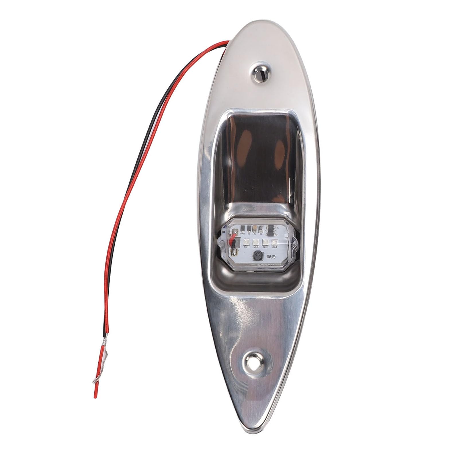 Tbest Luce di navigazione a LED per barca a vela in acciaio inossidabile lucido spia per yacht