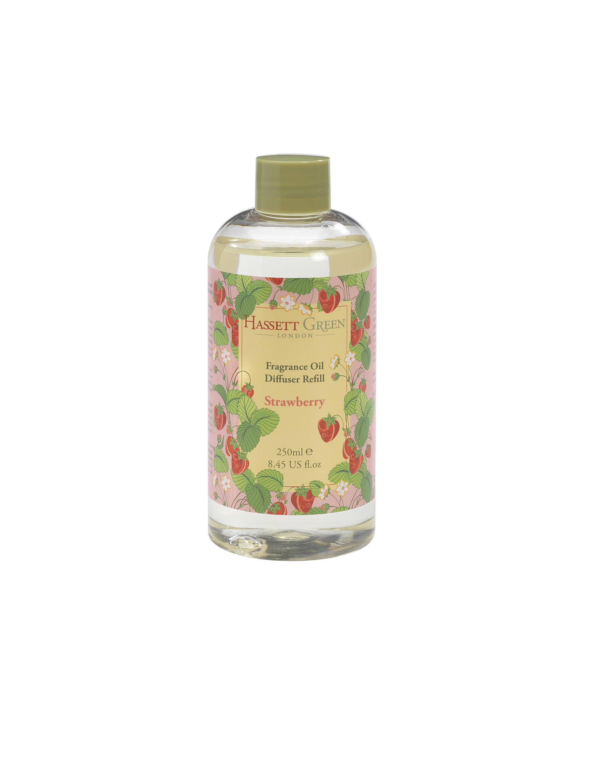 Hassett Green London - Strawberry - Fragrance Oil Reed Diffuser Refill - Larger Size 250ml Bottle