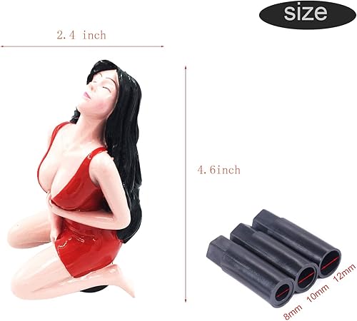 Miniatura 5 de Perilla para palanca de cambio de mujer sensual, para transmisión manual o automática, Rojo rosa