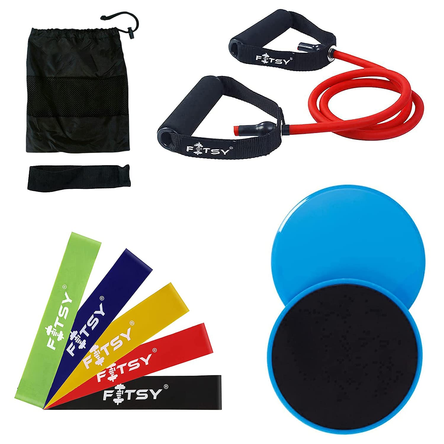 FITSY Core Resistance Training Set Includes Core Sliders Dual Sided