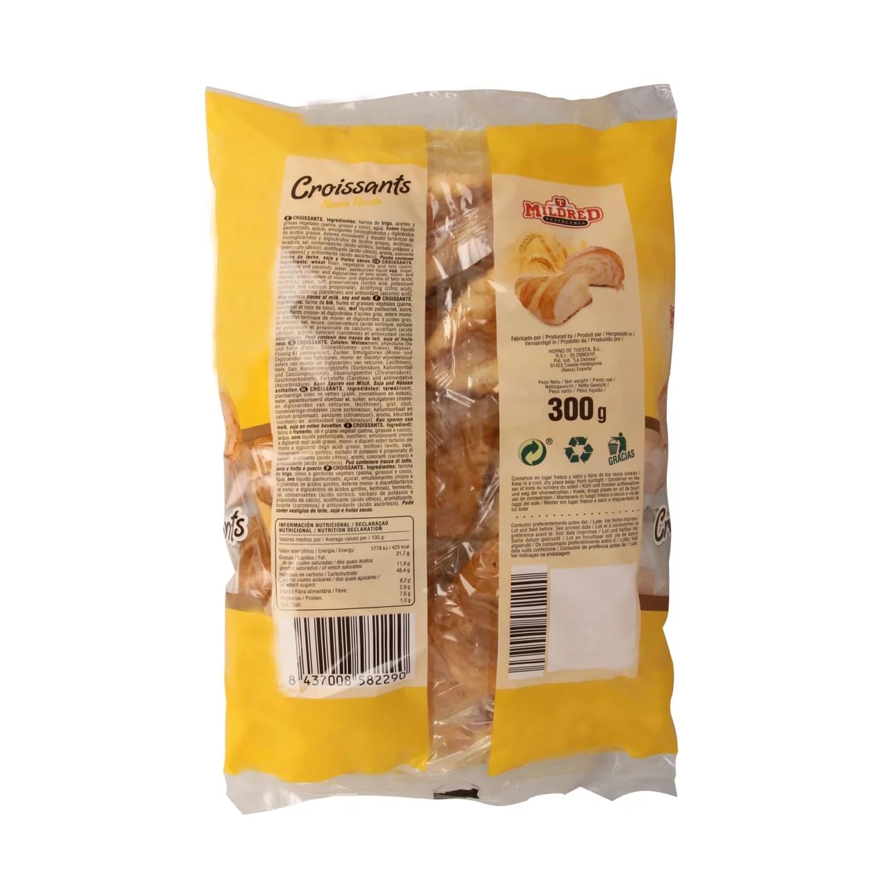 MILDRED Einzeln verpackte Croissants 300 g. 3er Pack