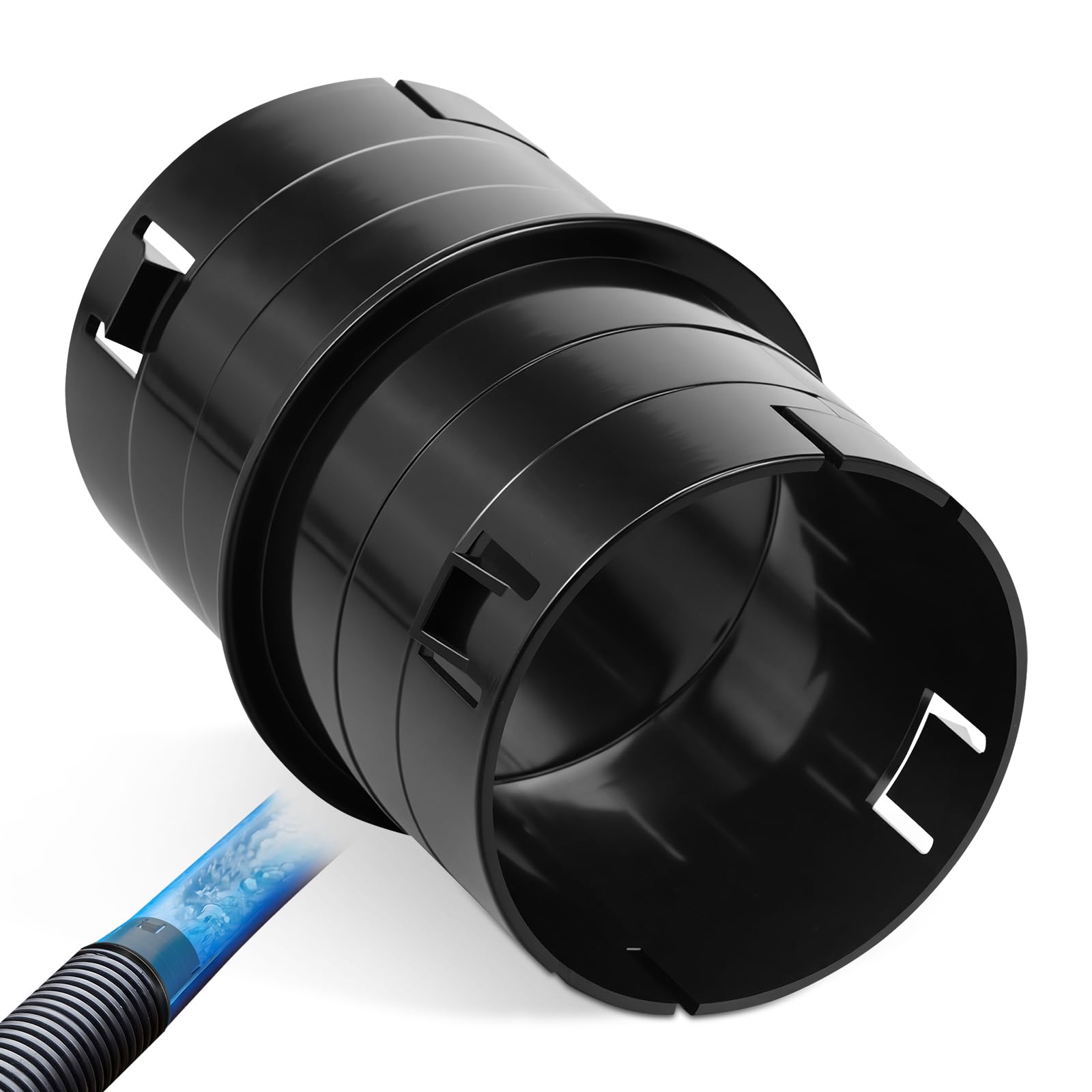 4" Pipe Connector, Universal Corrugated to PVC Pipe Adapter, Yard Drainage Coupler for Sump Pump Discharge, Downspout Extensions, Catch Basins