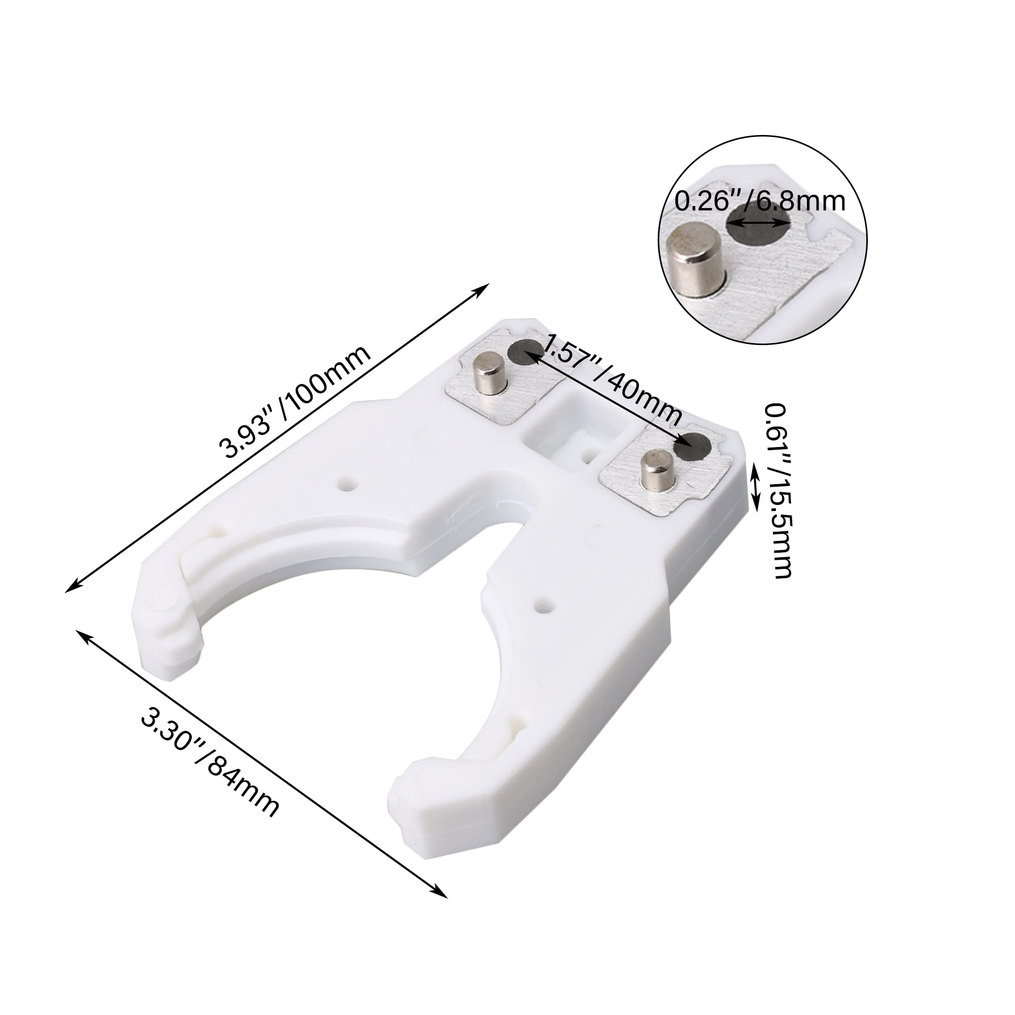 5 piezas HsK63F soporte de herramientas abrazadera pinza pinza herramienta automática para máquina de grabado blanco