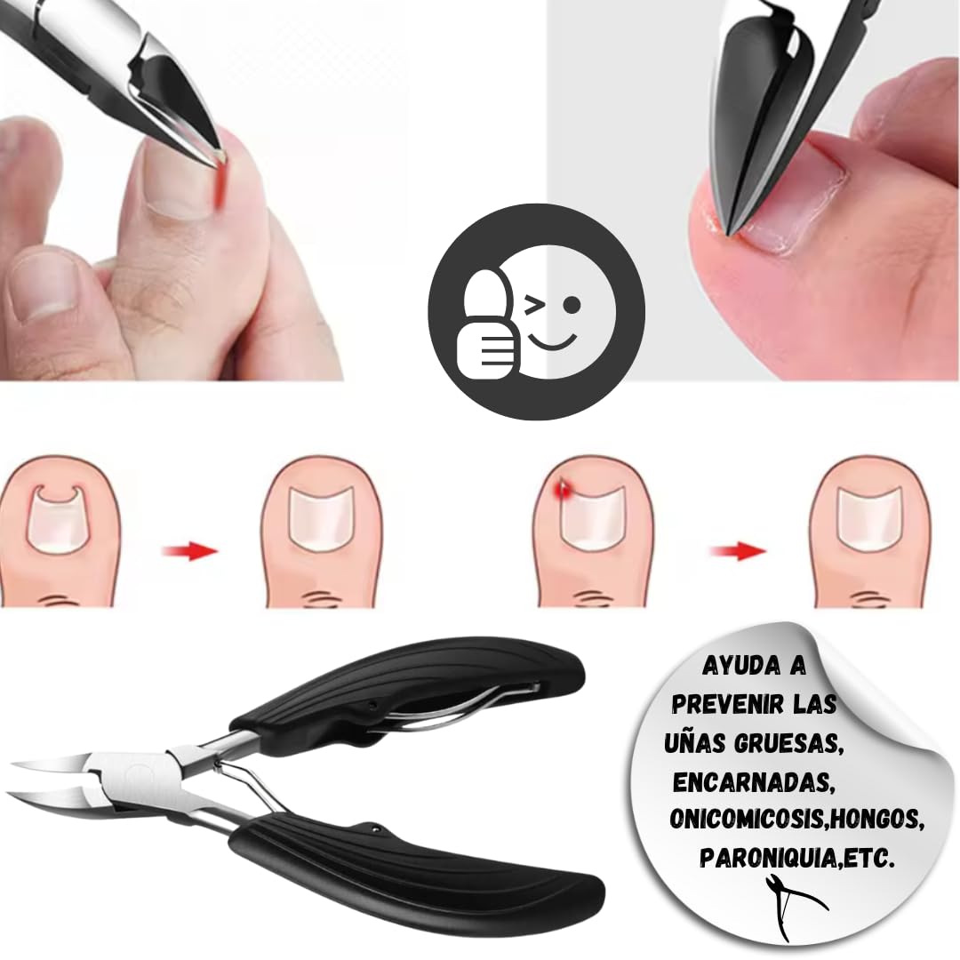 Set Cortaúñas Profesional,Alicates Uñas Pies Acero Inoxidable,Cortauñas Kit Profesional 7 piezas,Kit de Uñas Manicura y Pedicura para Mujeres y Hombres.