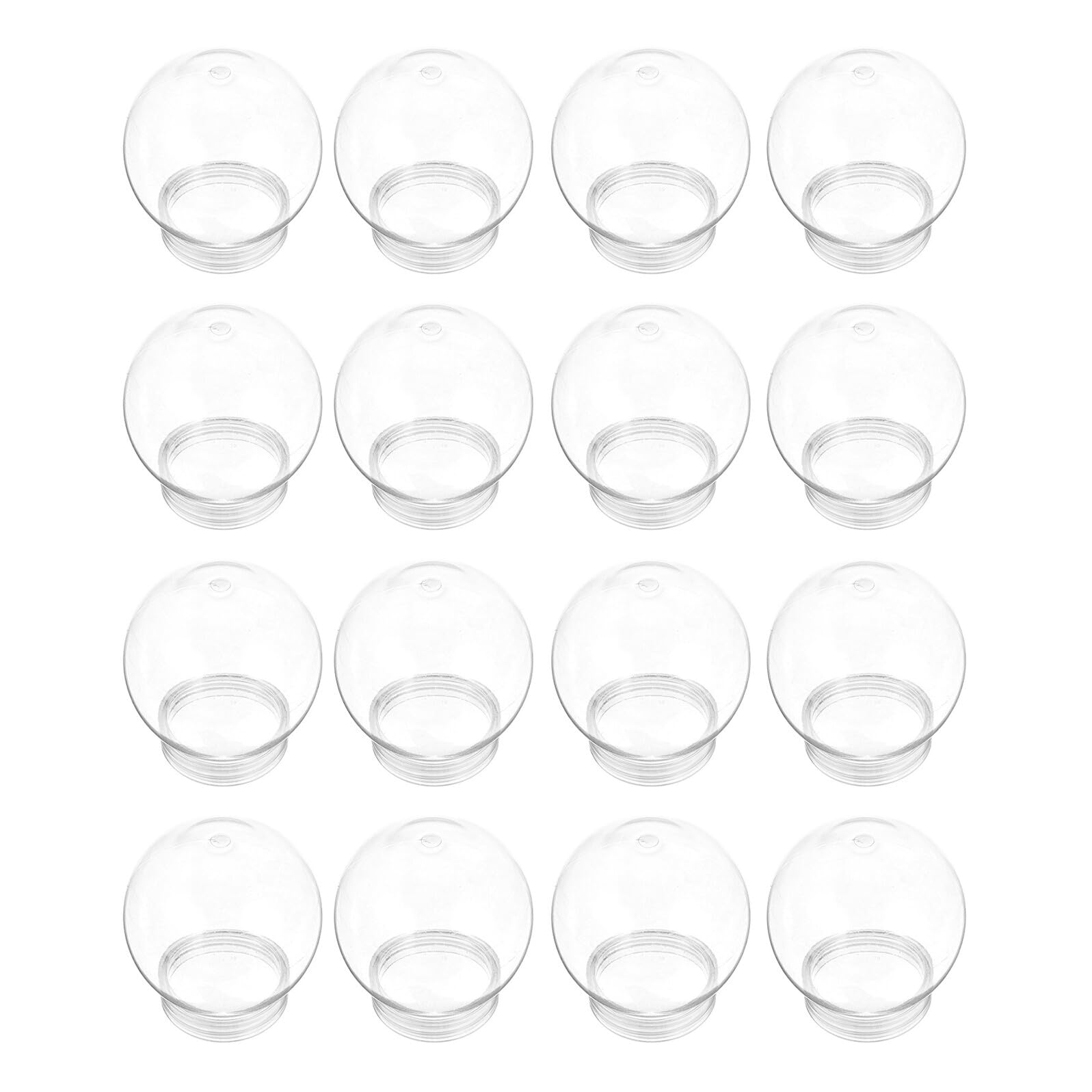 Levemolo 20piezas Bola de Nieve DIY Decoración Navideña Globos de Agua de Plástico Transparente con Tapa de Rosca para Manualidades Vacaciones de Invierno Suministros para Fiestas Casa