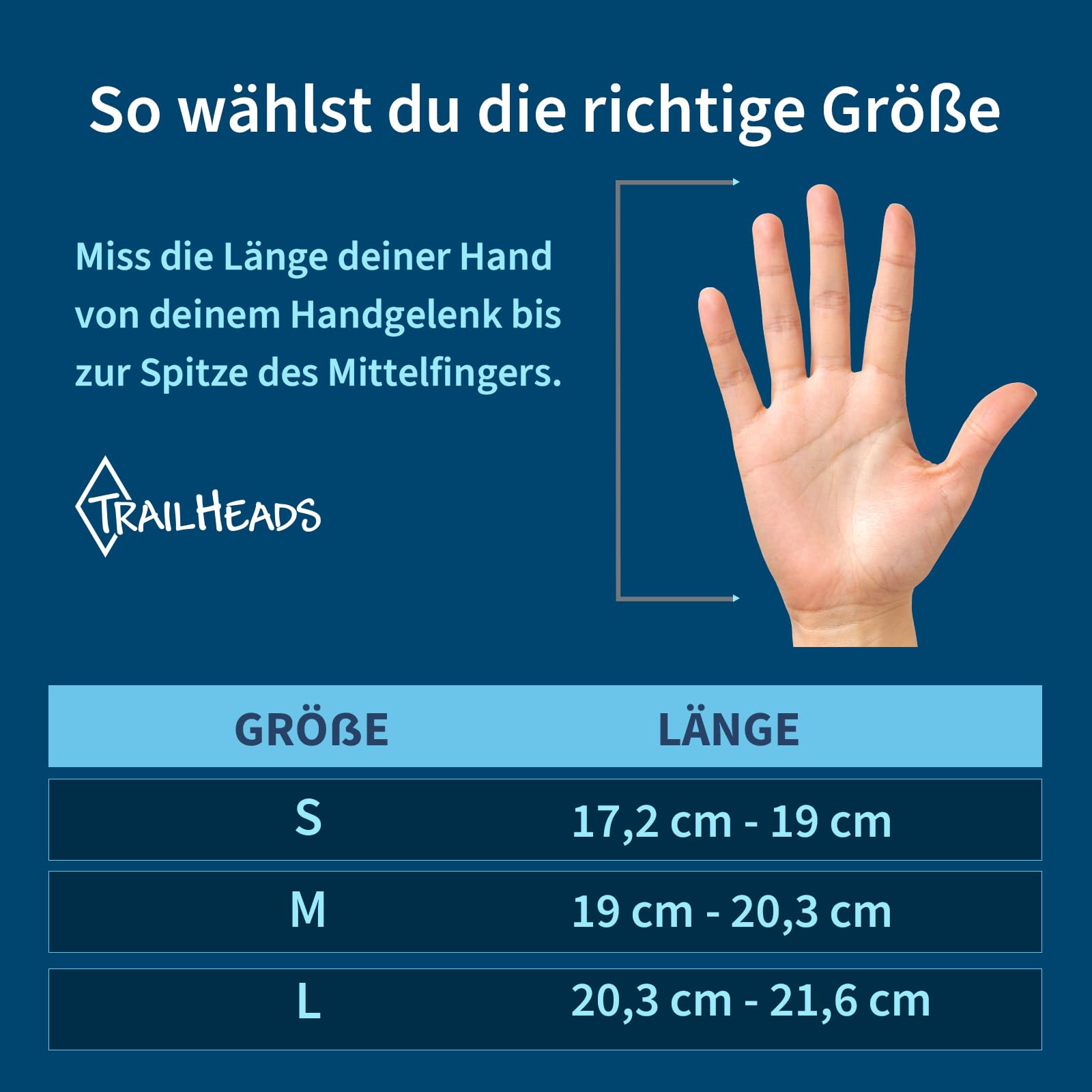 TrailHeads' "Power Stretch Laufhandschuhe für Männer - mit Touchscreen-Funktion