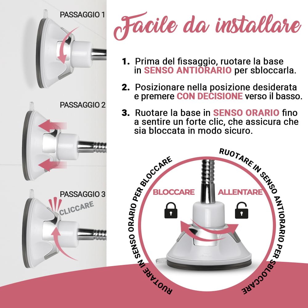 Mirrorvana Specchio ingranditore 10X con collo flessibile per trucco - specchio da tavolo con ventosa per bagno, toeletta e viaggio - Magnifying Makeup Mirror - 17cm x 17cm (Rotondo)
