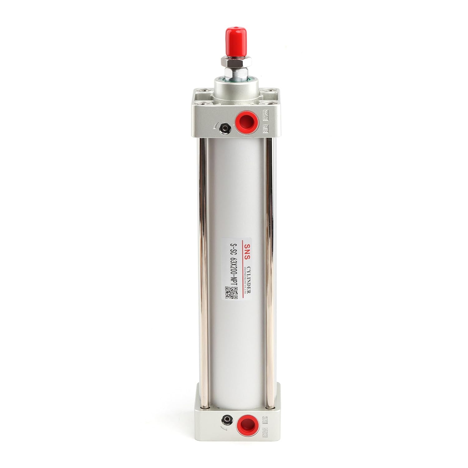 SNS Pneumatic Standard Air Cylinder S-SC 63 x 200 NPT 3/8, Bore: 2 1/2 inch, Stroke: 8 inch, Double Acting