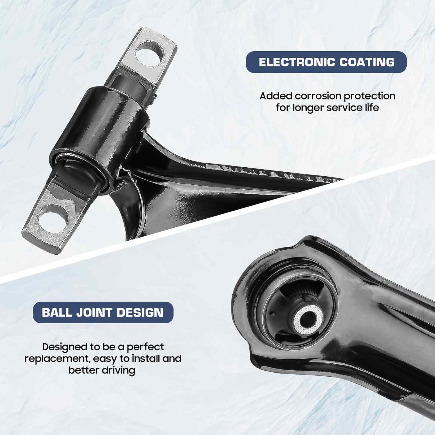 8pc Front Lower Control Arms Suspension Kit Fit for Nissan Sentra 2007 2008 2009 2010 2011 2012 with Ball Joints Sway Bar Links Inner Outer Tie Rod Ends