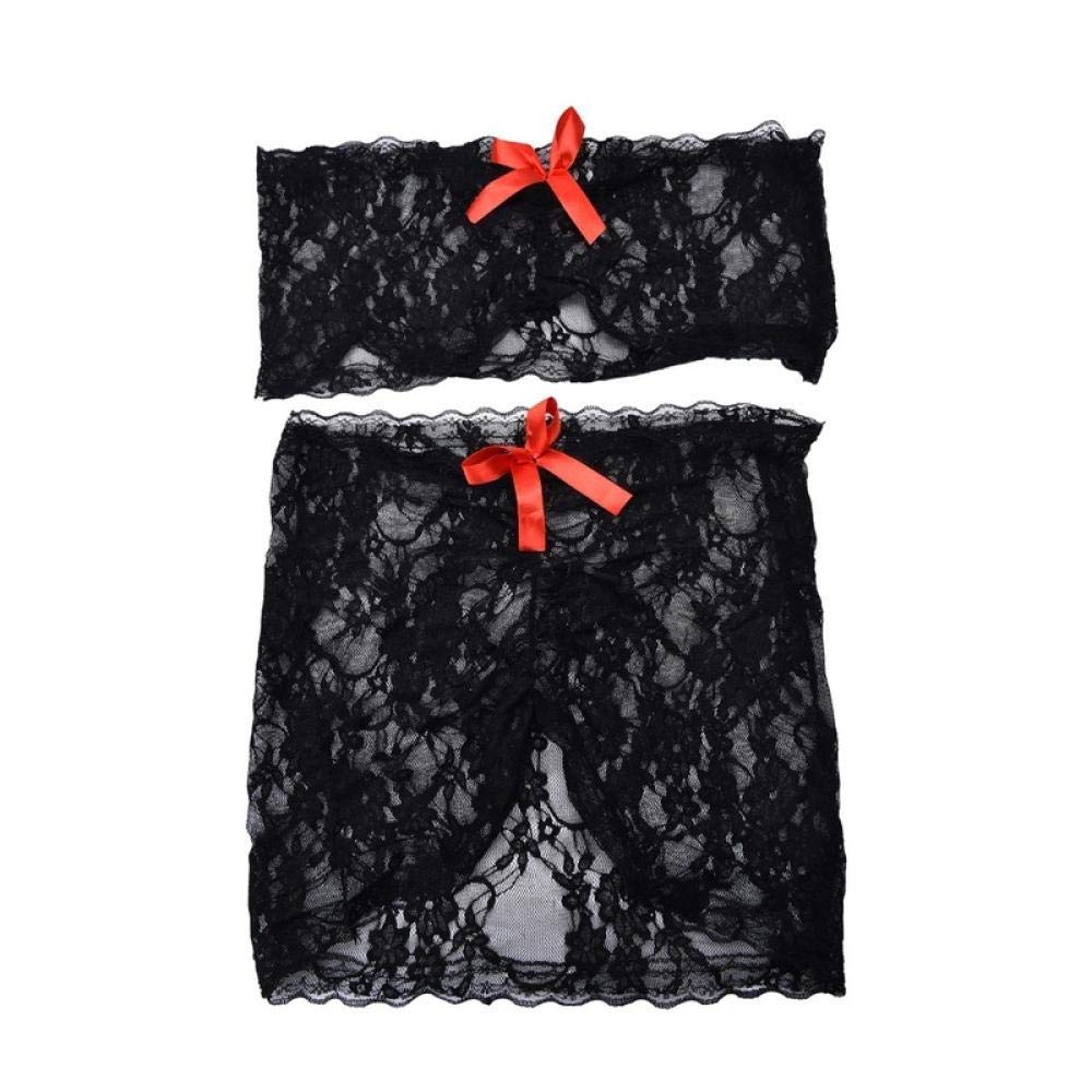 RWRAPS Lingerie Sexy Body da Donna Set Lingerie Sexy Pigiama Babydoll Lingerie di Pizzo (Nero Taglia Unica) (Nero Taglia Unica)