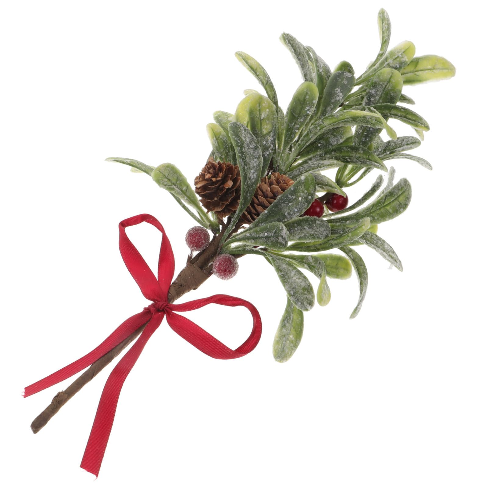 Cabilock Xmas Artificial Berries Stem Decorative Christmas Faux Branch for Fireplace Window Simulation Greenery for Home Decor Holiday Celebrations