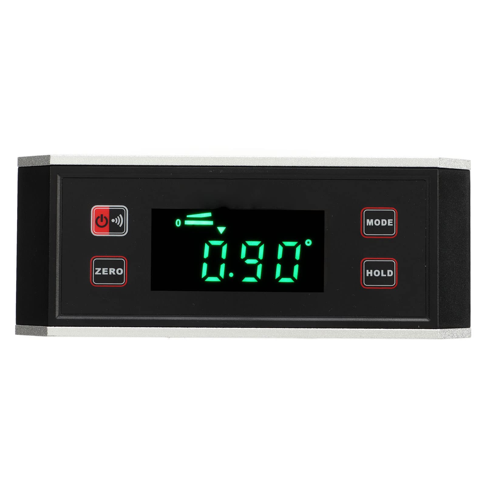 Cocoarm Mirino Angolare Digitale Inclinometro LCD ABS Lega di Alluminio 4 X 90 Gradi Risoluzione 0,05 Gradi Base Magnetica con Scanalatura a V Schermo Retroilluminato per la Lavorazione del Legno