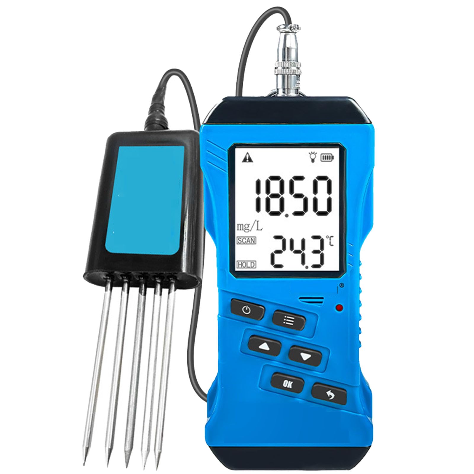 Tester Gleby 7 W 1 Npk, Miernik Wilgotności Gleby/Miernik Ph/Nasłonecznienia/żyzności, Wyświetlacz Lcd, Do Ogrodu, Gospodarstwa Rolnego I Pielęgnacji Trawników.