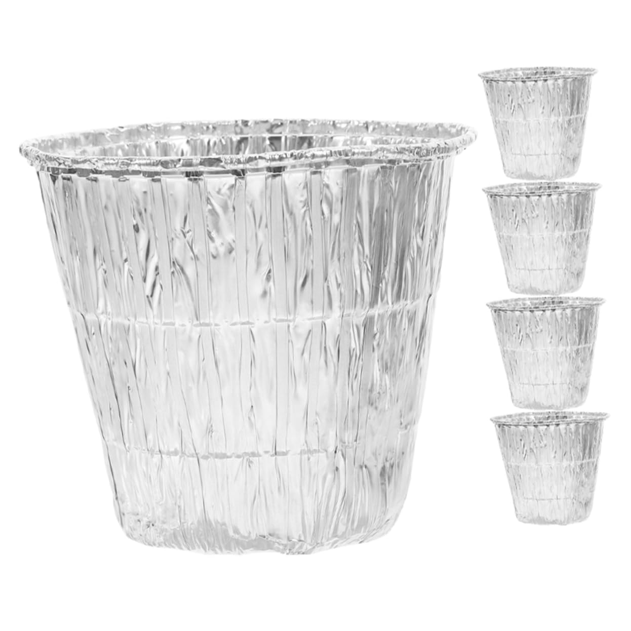 OFFSCH Versatile 5pcs Grill Drip Pans Disposable Aluminum Foil Pans for BBQ Grease Collection Outdoor Cooking