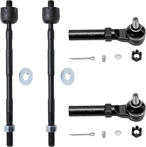 Miniatura 93 de Detroit Axle - Barras de acoplamiento delanteras 4WD para Dodge Dakota 2000-2004 Durango 2000-2003 2 extremos de barra de acoplamiento internos 2