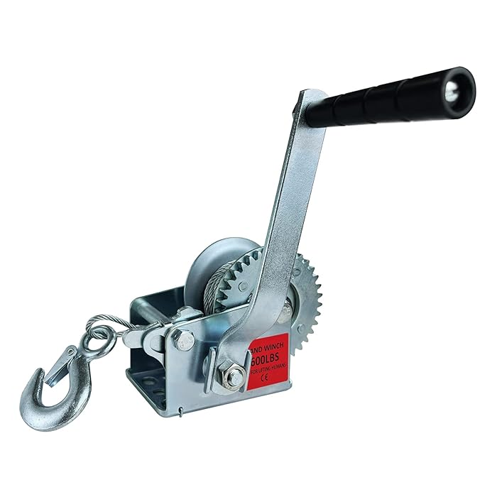 Buy QMCAHCE 600LBS Heavy Duty Manual Winch Boat Trailer Winch(with 8m