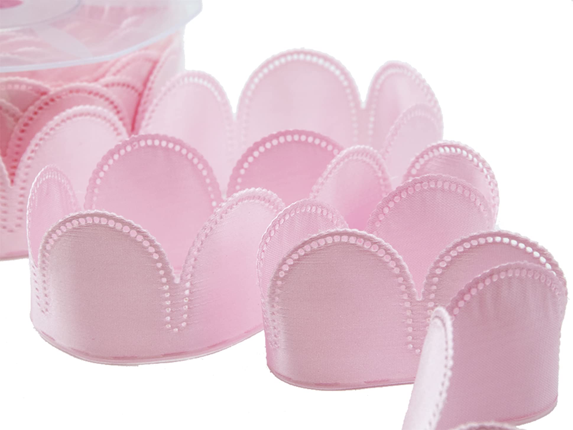 Ruban porte-dragées Furlanis en taffetas rose pour paquets cadeaux et faveurs de mariage