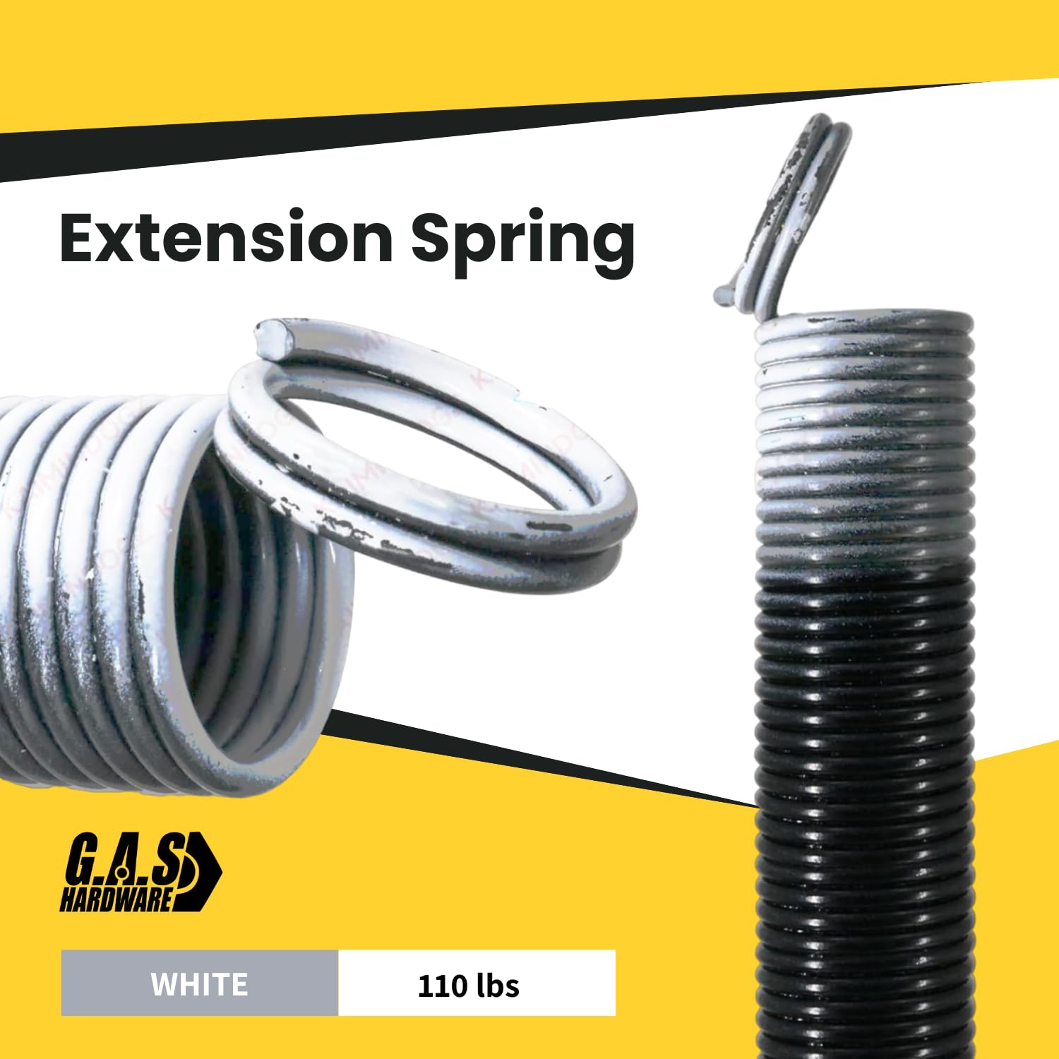 Garage Door Extension Springs - 100# Tan Springs - 7' High - View #8