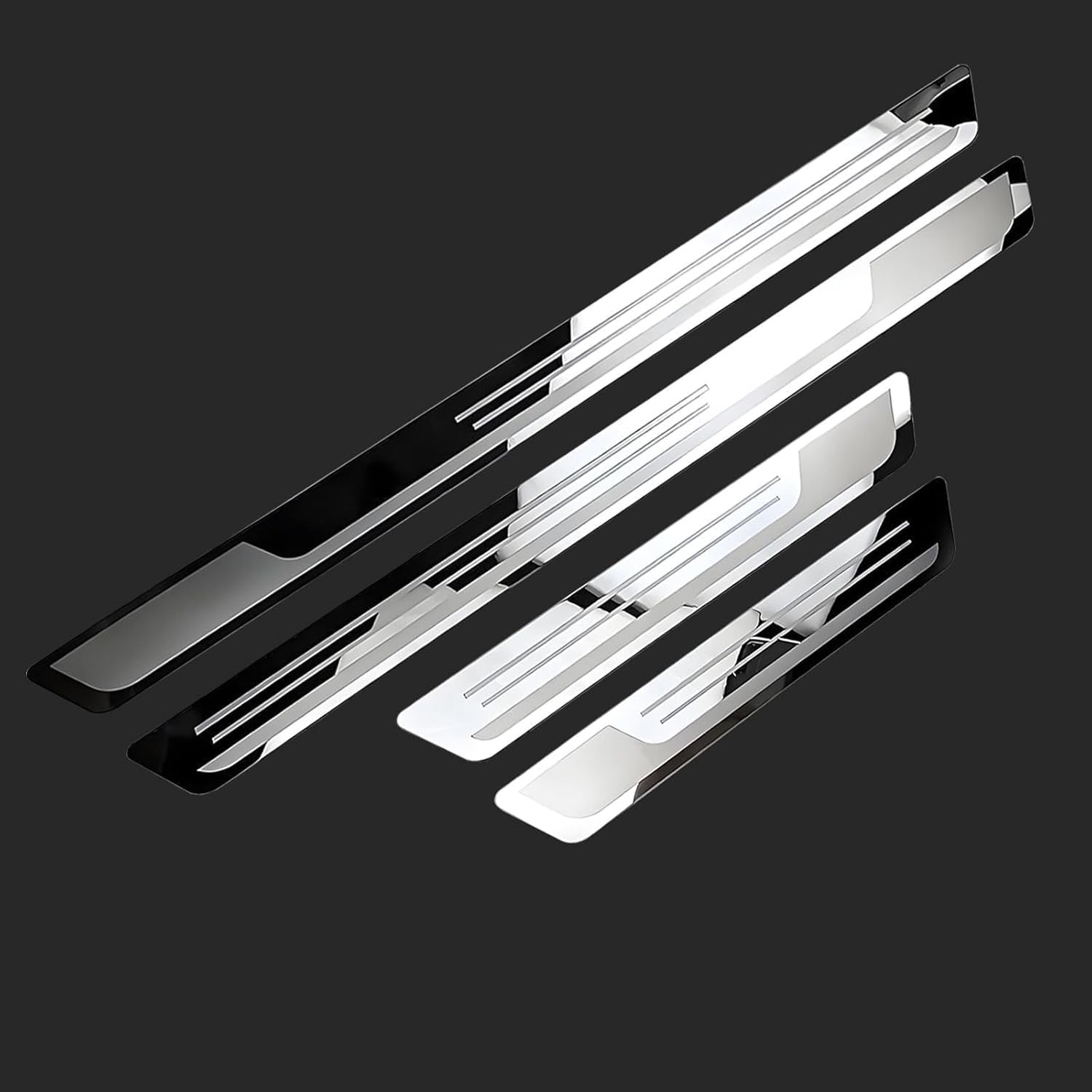 4 Pcs Car Door Sill Protector for Hyundai Elantra 2021-2024 2025 2026, Door Entry Guard Cover Trim Accessories Interior Door Pate, Kick Panels Guard Scuff Plate
