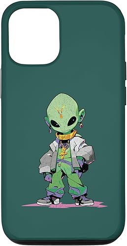iPhone 13 Pro Alien Rapper Cool Music Retro Vintage Cute Dancing UFO Space Case